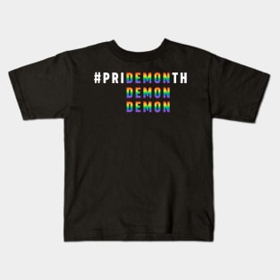 Pride Month PriDEMONth LGBT Support Kids T-Shirt